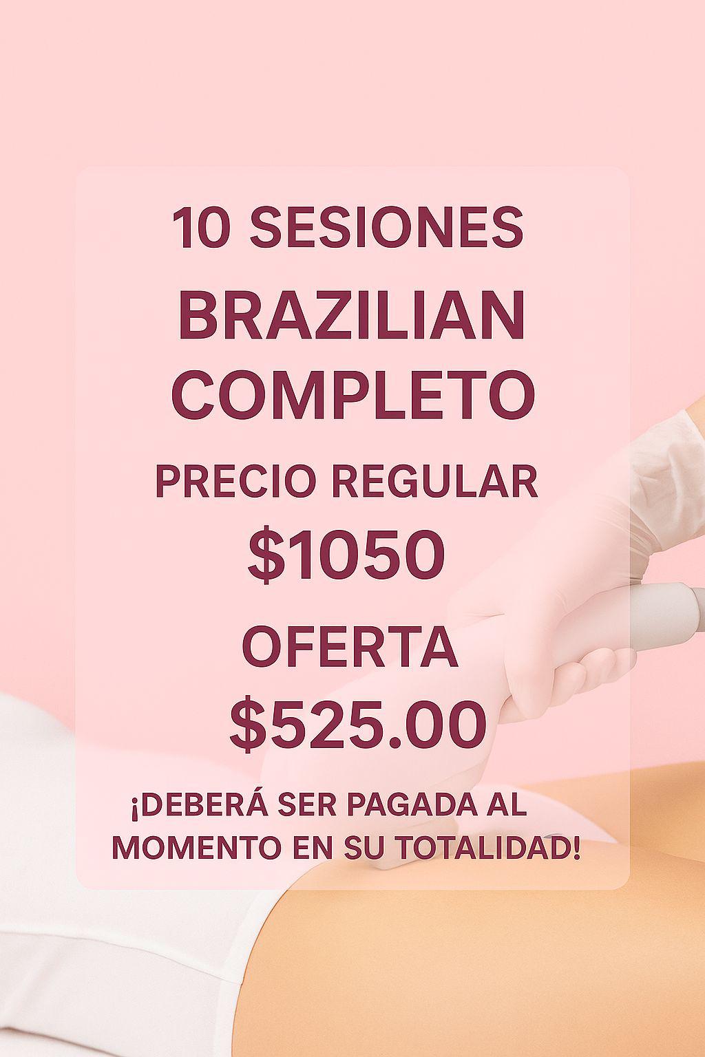 Laser: Brazilian Completo 10 sesiones