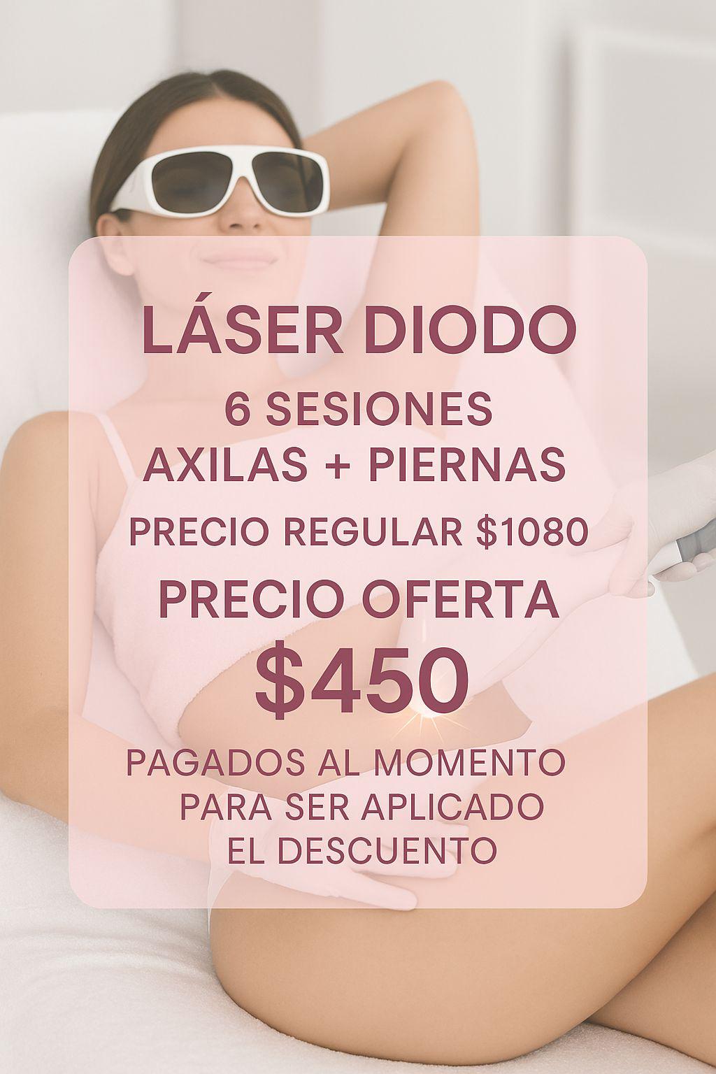 Laser: Axilas + Piernas 6 sesiones
